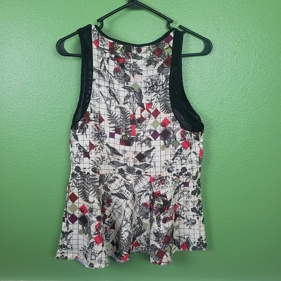 Anthropologie Ranna Gill Boho Bird Geometric Sleeveless Top Size Medium - Picture 2 of 11